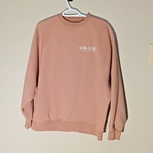 Brunette The Label Dusty Rose 'Kind Club' Crewneck Sweater